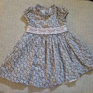SOLD!Iris & Ivy Lavender and White Floral Kids Smocked Dress